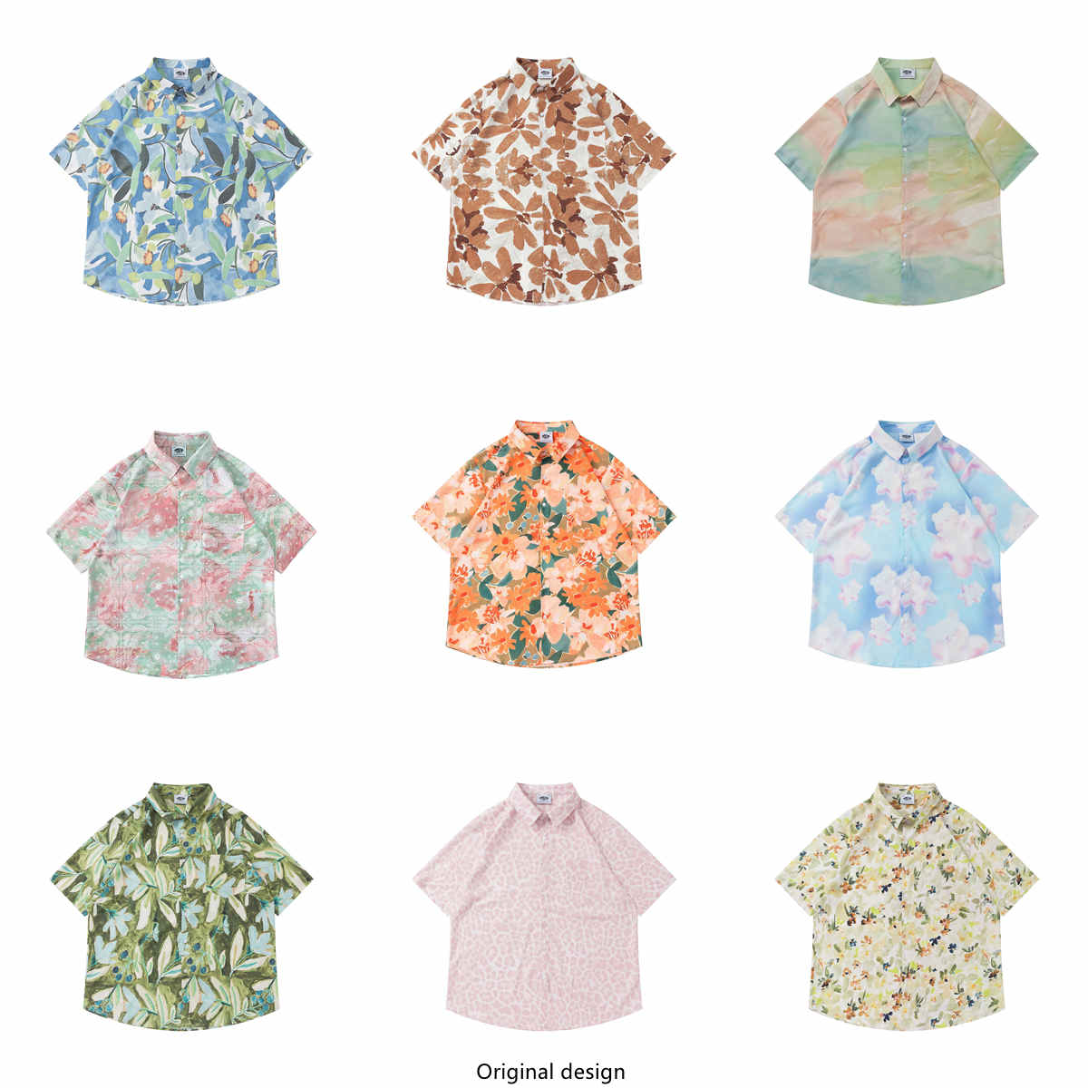 Vintage Hawaiian Floral Shirt - Vintage Çiçek Desenli Bol Kesim Kısa