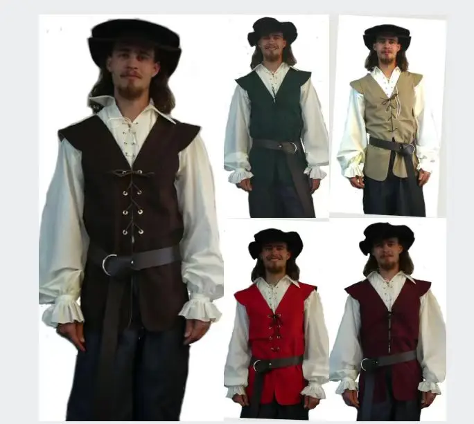 Medieval Gothic Lace Up Pirate Shirt - Ortaçağ Gömlekleri Fırfırlı Gotik Steampunk Viktorya