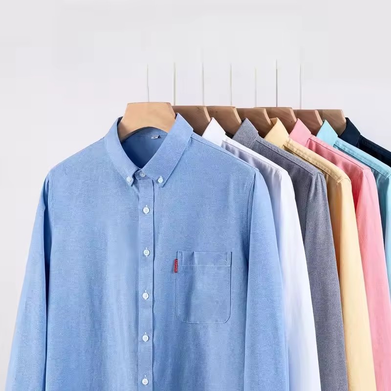 Oxford Cotton Casual Shirt Business - %100 Saf Pamuk Erkek İş Gömleği