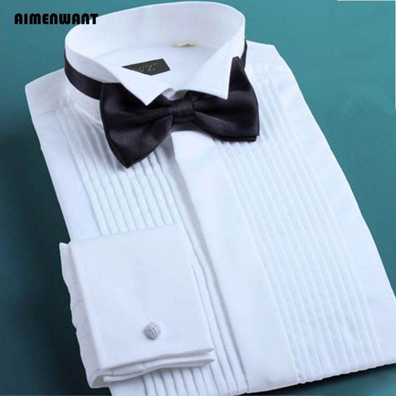 Mandarin Collar Formal Shirt Slim Fit - AIMENWANT 2024 smokin gömlek Mens kore