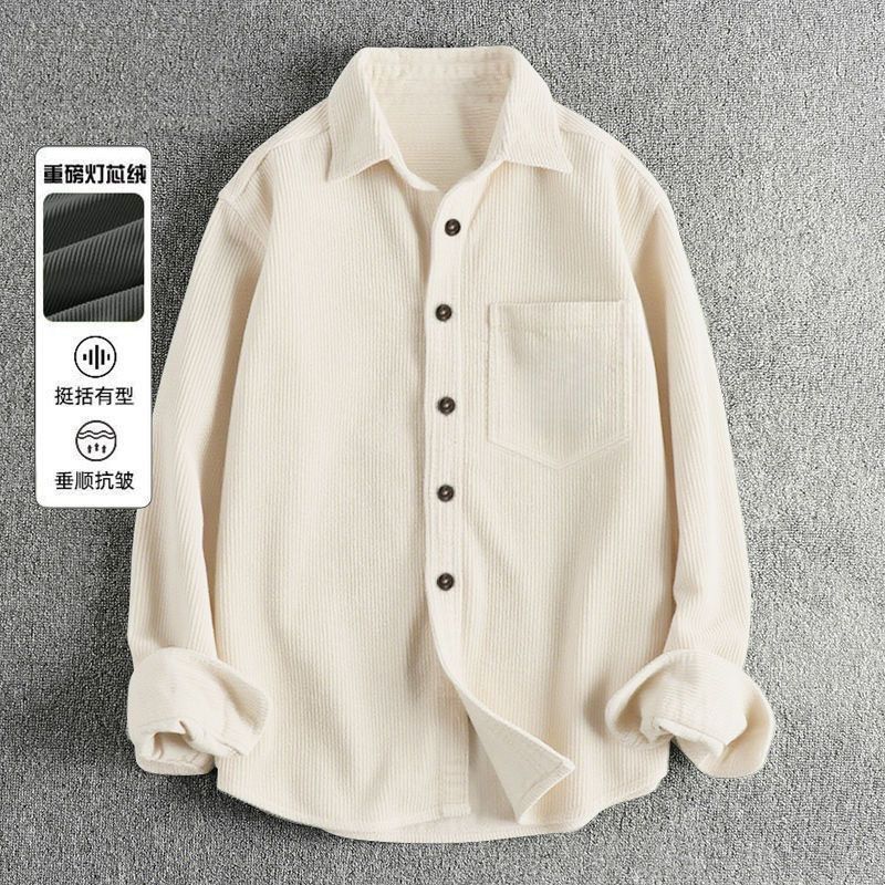 Sonbahar Erkek Kordonlu Uzun K - Corduroy Button Up Shirt Men incelemesi ve fiyatı