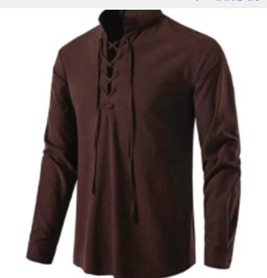 Erkek Korsan Gömlek Viking Ret - Medieval Gothic Lace Up Pirate Shirt incelemesi ve fiyatı