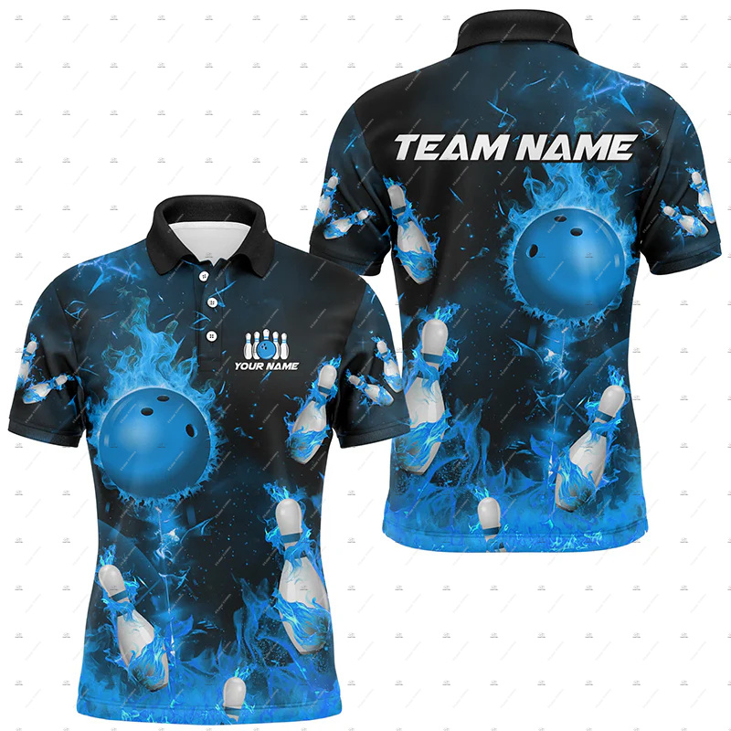 Özel Ad Bowling Kafatası Alev  - Short Sleeve Bowling Shirt Retro incelemesi ve fiyatı