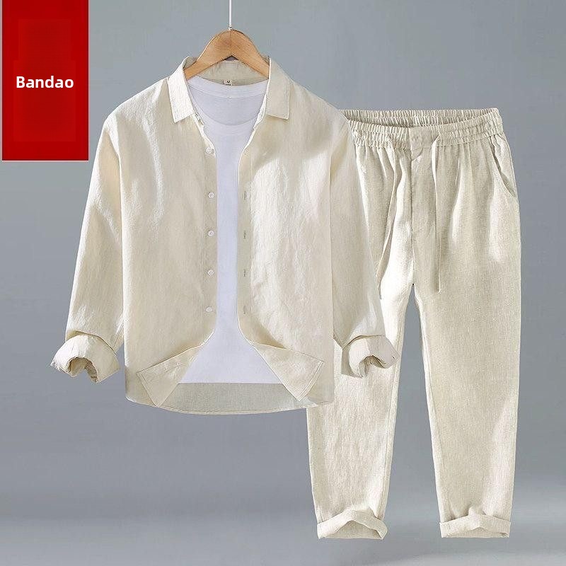 Yazlık Pamuklu Keten Gömlek Pa - Mens Linen Shirt Long Sleeve incelemesi ve fiyatı