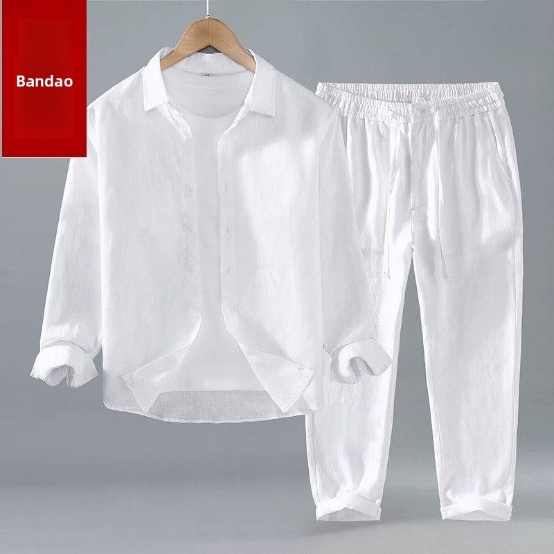 Yazlık Pamuklu Keten Gömlek Pa - Mens Linen Shirt Long Sleeve incelemesi ve fiyatı