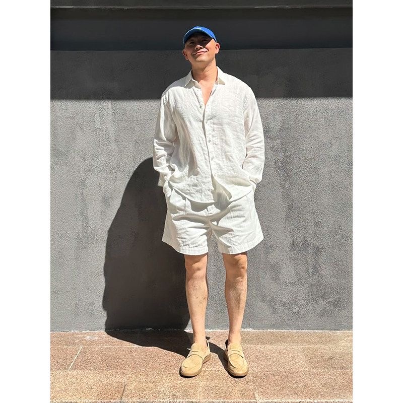 Hafif Lüks Erkek Keten Güneş K - Mens Linen Shirt Long Sleeve incelemesi ve fiyatı