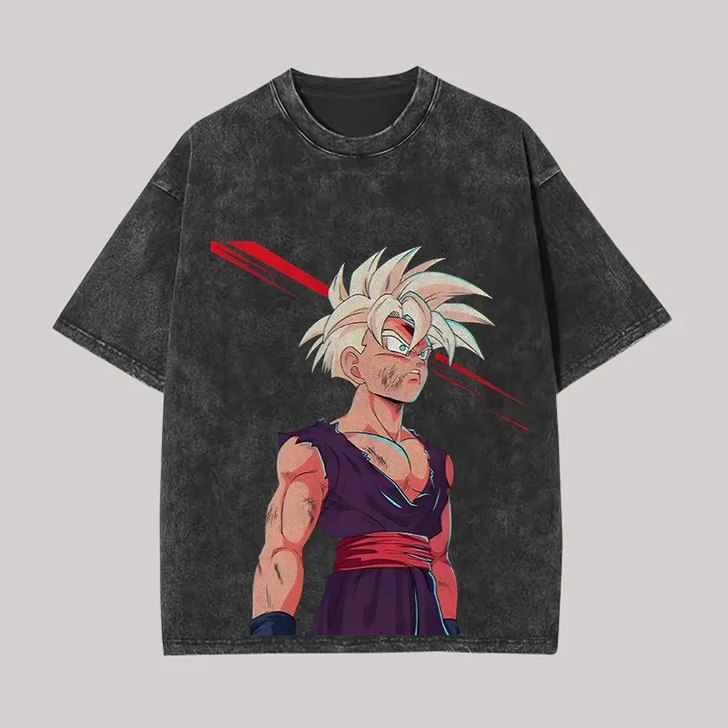 Gohan T Shirt Dragon Ball Z An - Acid Wash Vintage Graphic T Shirt incelemesi ve fiyatı