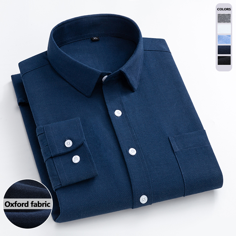 Lacivert Oxford Gömlek erkek U - Oxford Cotton Casual Shirt Business incelemesi ve fiyatı