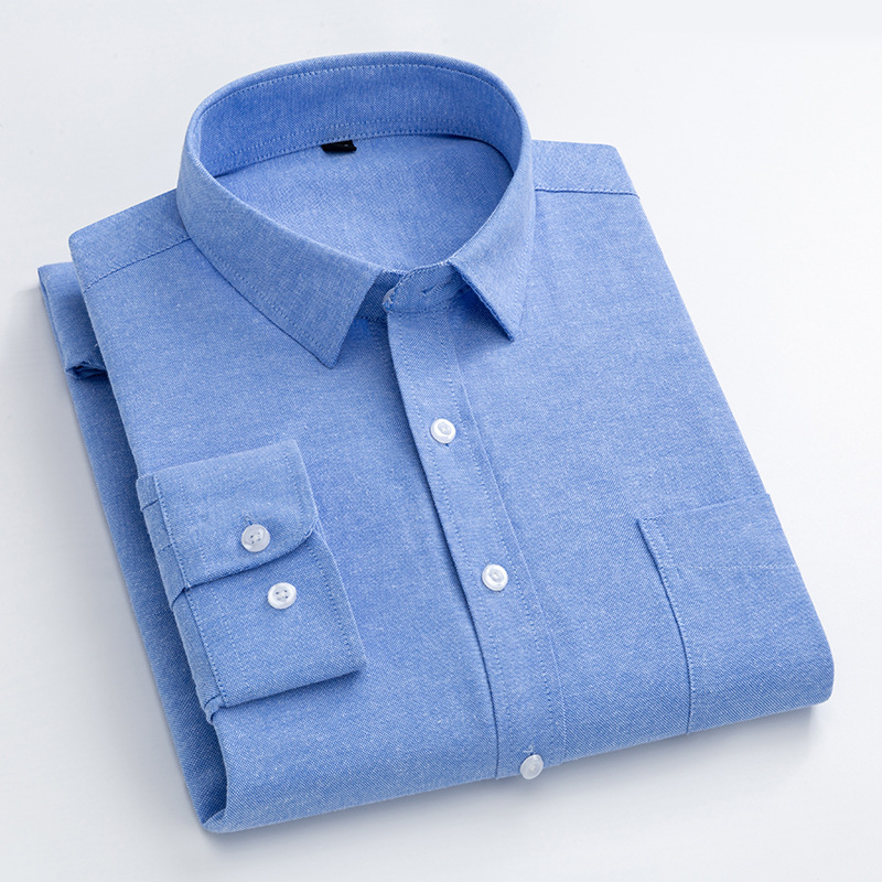 Lacivert Oxford Gömlek erkek U - Oxford Cotton Casual Shirt Business incelemesi ve fiyatı