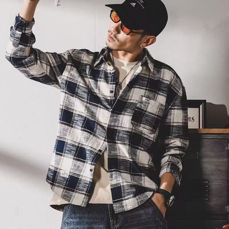 2026 İlkbahar/Sonbahar Yeni Ka - Flannel Plaid Shirt Heavy Weight incelemesi ve fiyatı