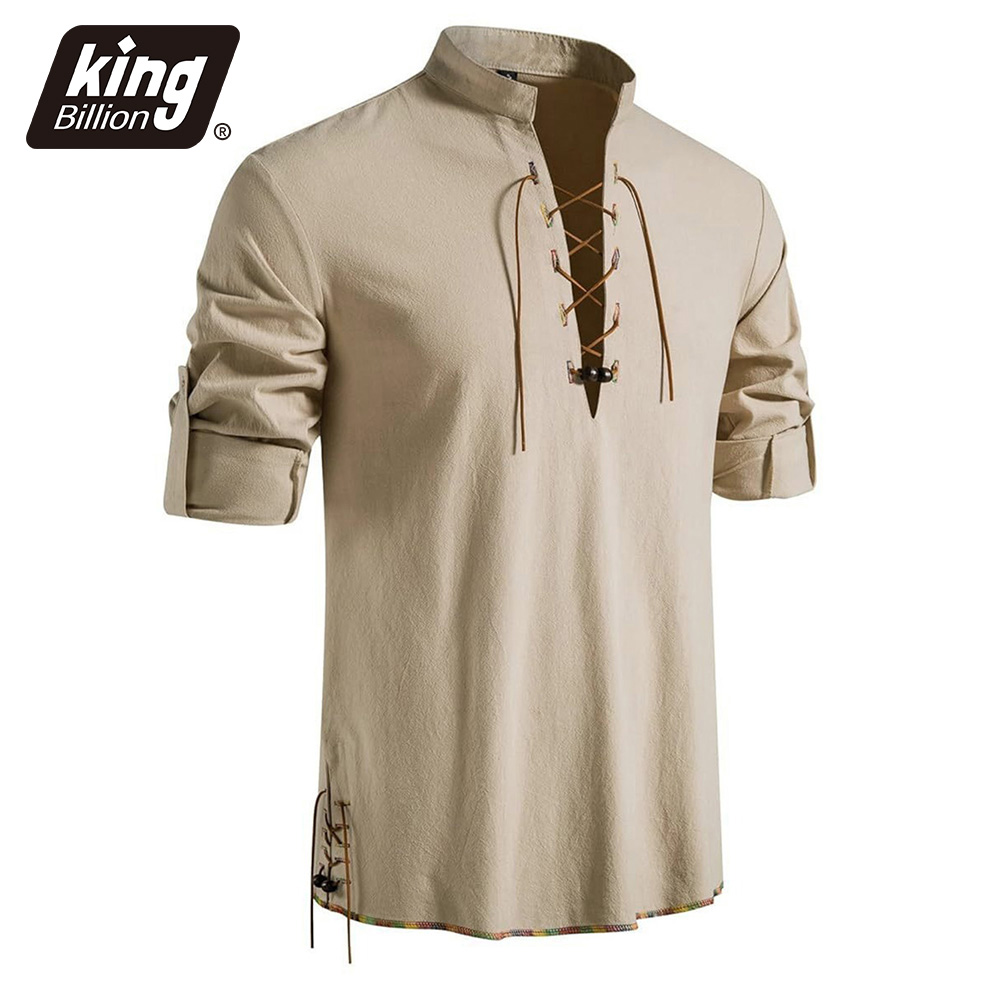 Erkek Henley Yaka Orta Çağ Göm - Medieval Gothic Lace Up Pirate Shirt incelemesi ve fiyatı