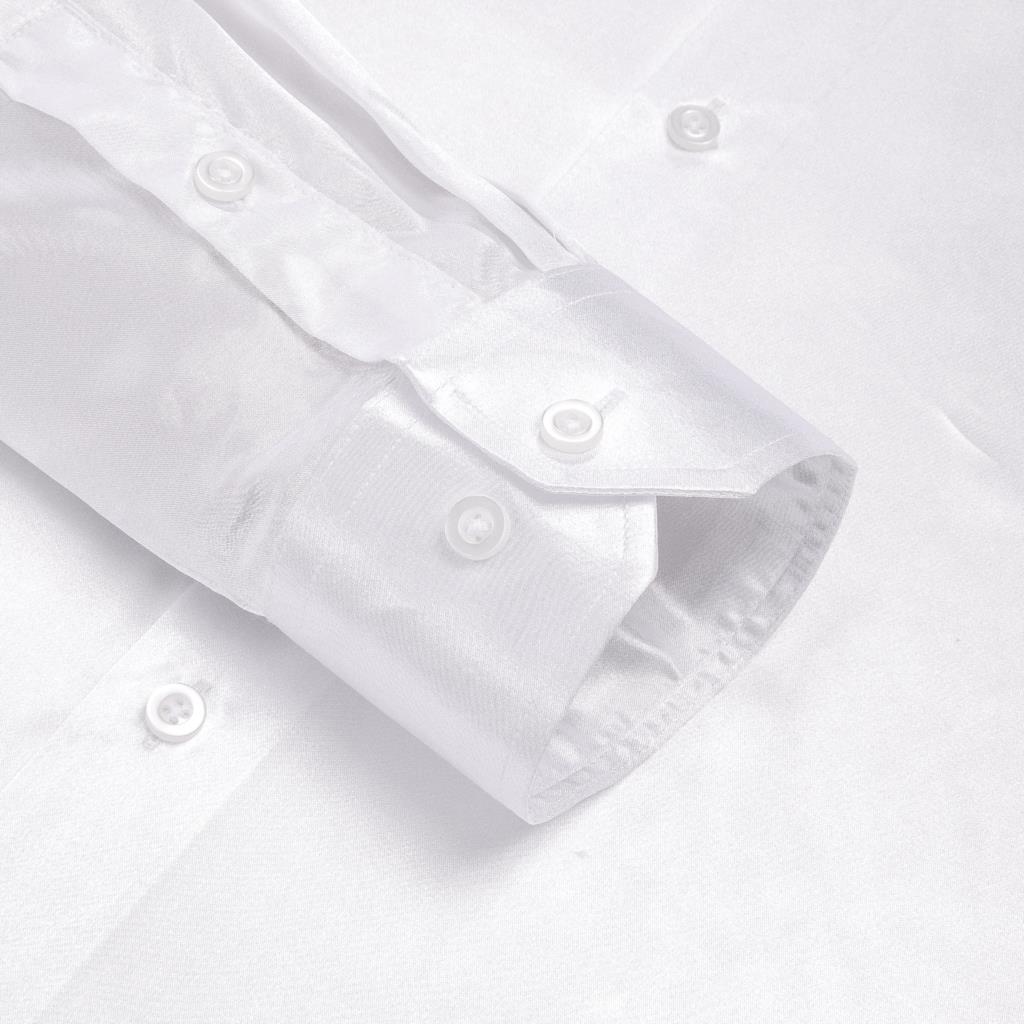 Hi-kravat beyaz ipek saten erk - Mens Satin Silk Dress Shirt incelemesi ve fiyatı