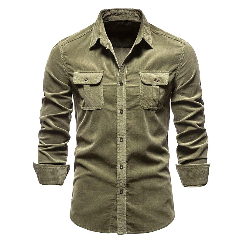Erkek Yeni Kadife Gömlek Pamuk - Corduroy Button Up Shirt Men incelemesi ve fiyatı
