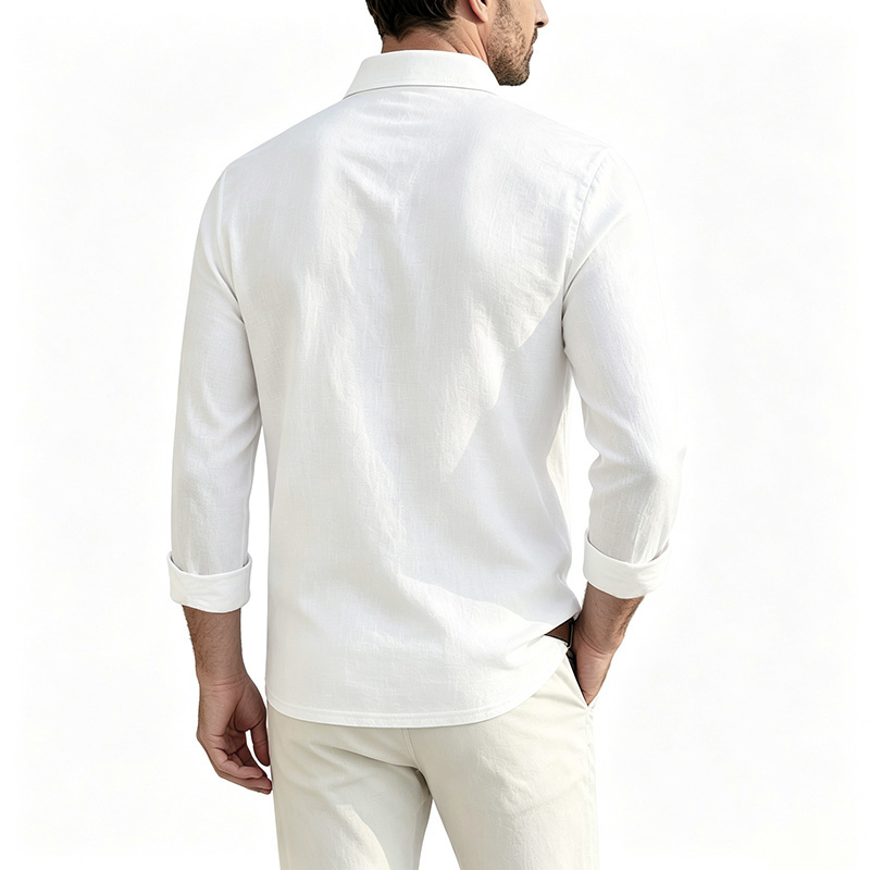 Erkek Pamuklu Keten Uzun Kollu - Mens Linen Shirt Long Sleeve incelemesi ve fiyatı