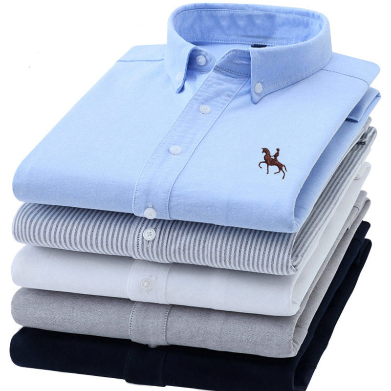 S-6XL Oxford Gömlek Erkekler i - Oxford Cotton Casual Shirt Business incelemesi ve fiyatı