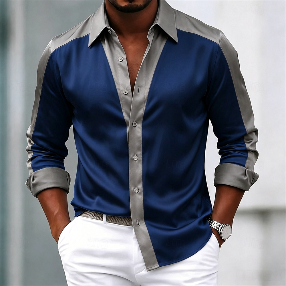 Erkek gömleği, saten gömlek, k - Mens Satin Silk Dress Shirt incelemesi ve fiyatı