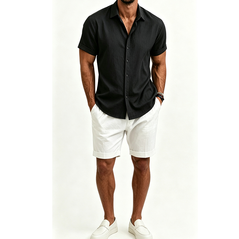 Erkek Pamuklu Keten Gömlek Tak - Mens Linen Shirt Long Sleeve incelemesi ve fiyatı