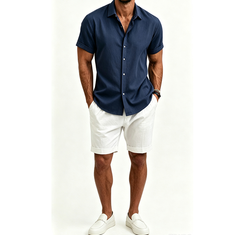 Erkek Pamuklu Keten Gömlek Tak - Mens Linen Shirt Long Sleeve incelemesi ve fiyatı