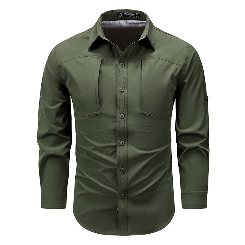 İlkbahar sonbahar erkek uzun k - Tactical Military Shirt Cargo incelemesi ve fiyatı