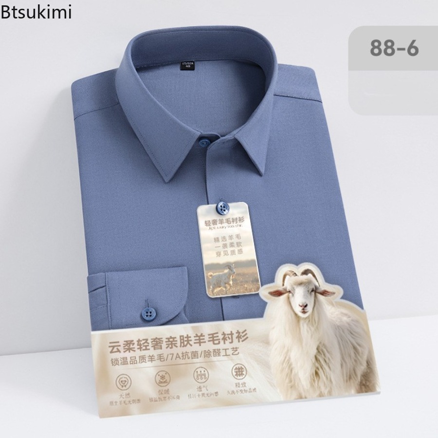 Yeni Yüksek Kaliteli Yün Modal - Mandarin Collar Formal Shirt Slim Fit incelemesi ve fiyatı
